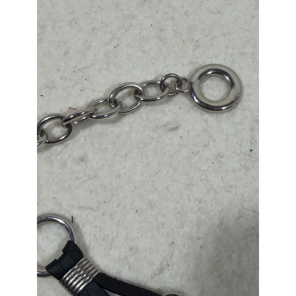 Womens Boho Western Concho Chain Belt Black Silver Festival Y2K Adjustable - Picture 16 of 16